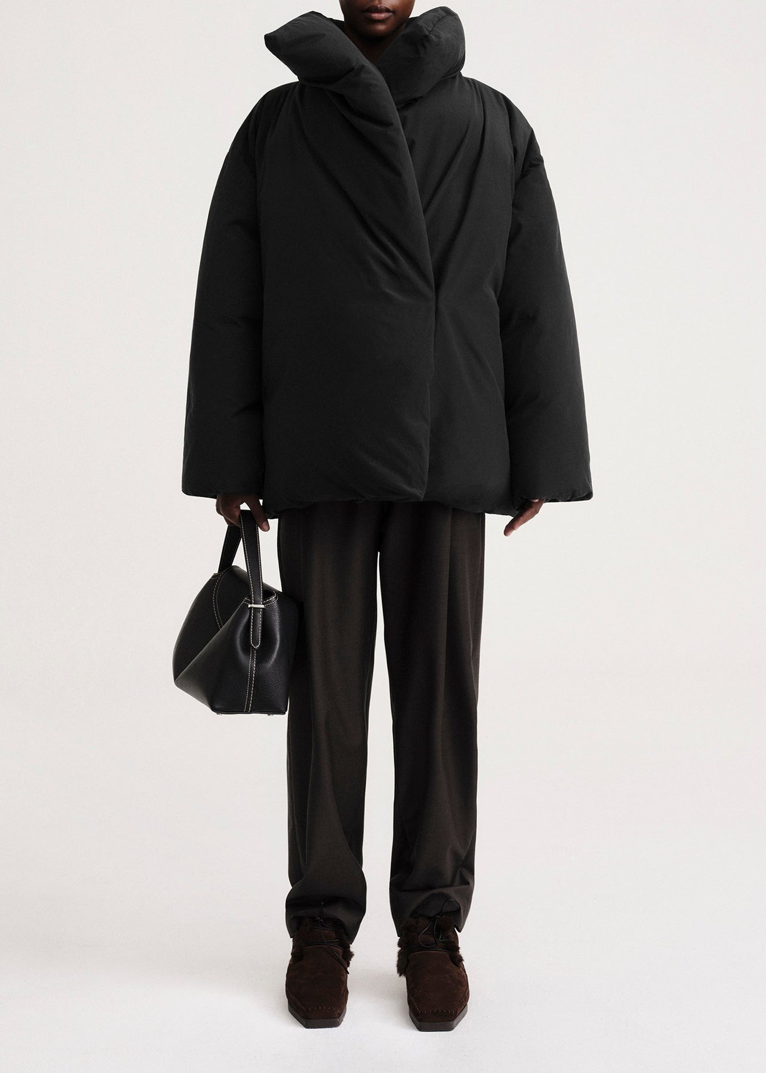Jacket with slanted pockets - Black