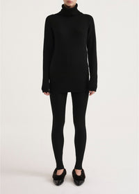 Legging tricoté en laine - Black