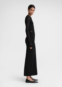 SEMI-SHEER KNITTED COCKTAIL DRESS