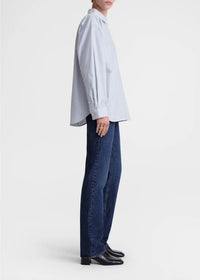 Chemise rayée à demi-patte - Blue & White