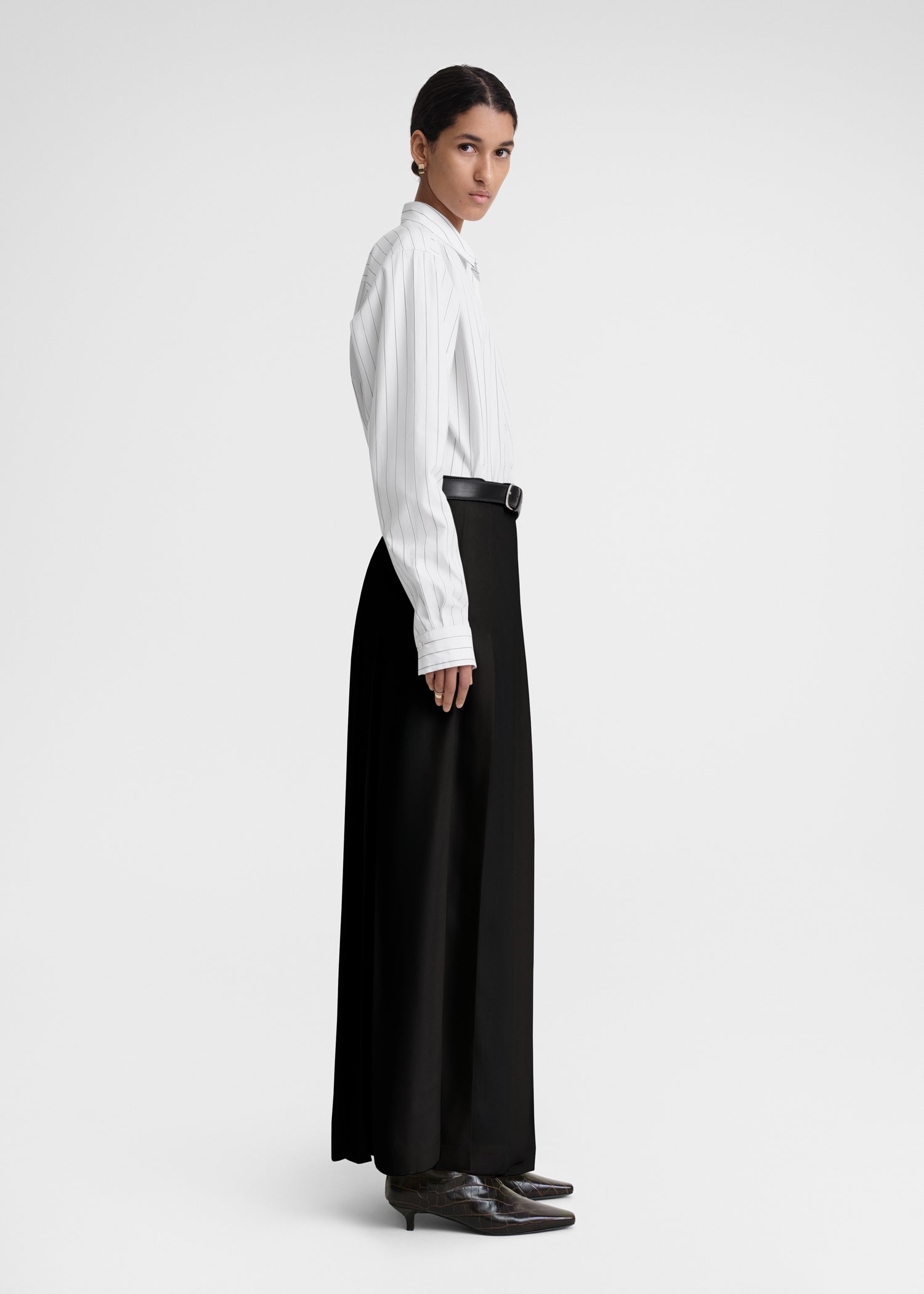 PLEATED WRAP SKIRT