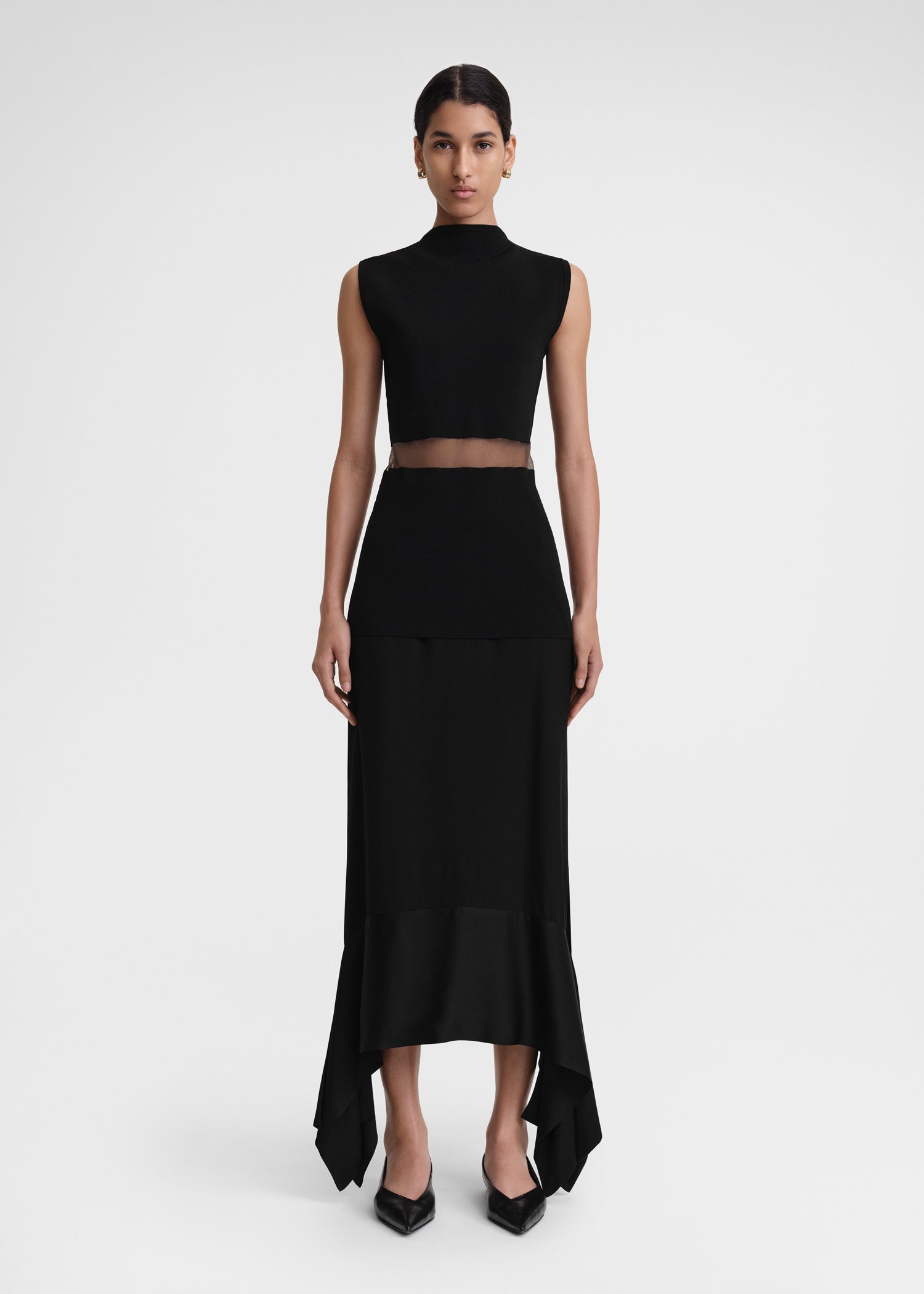 HIGH-NECK EVENING TOP