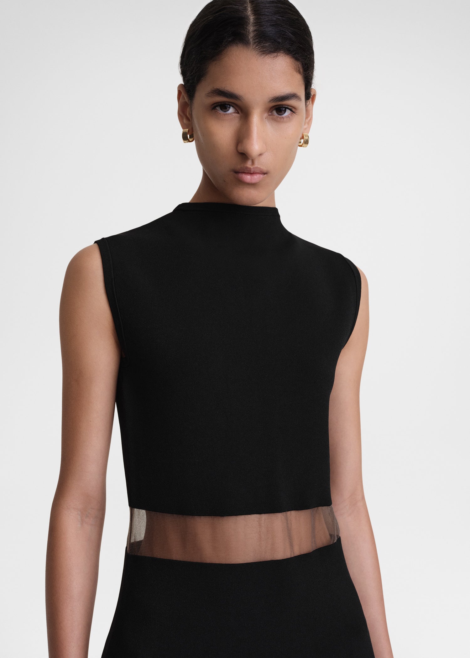 HIGH-NECK EVENING TOP