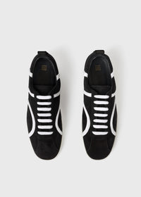 Baskets monogramme en cuir - Black Suede