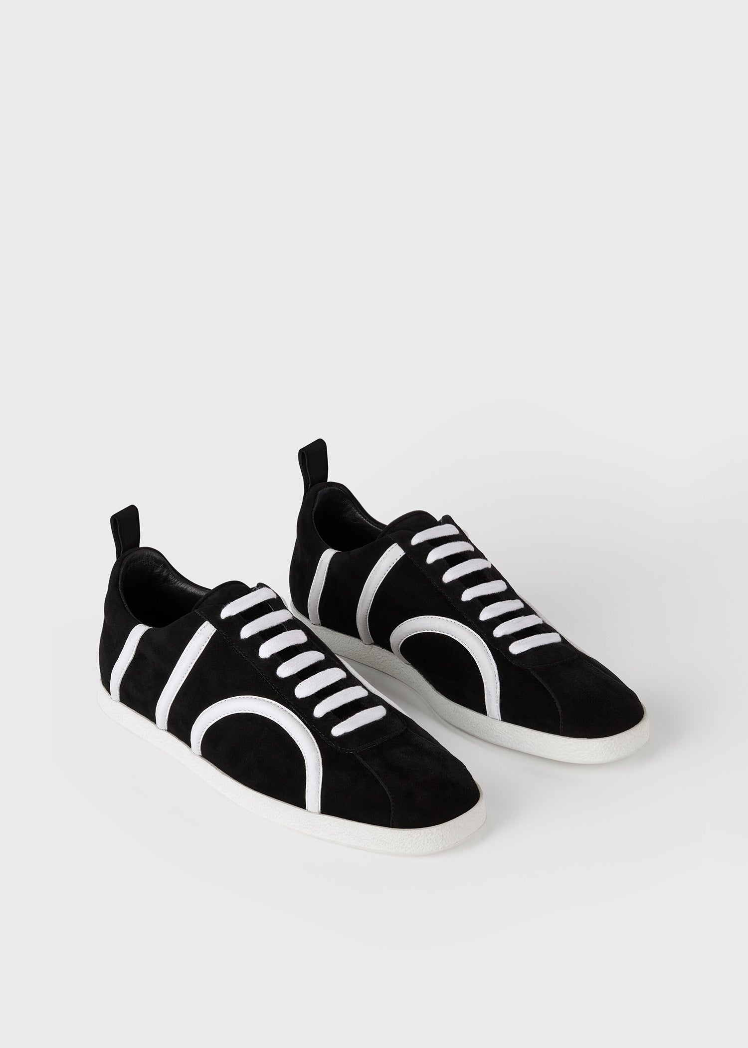 Baskets monogramme en cuir - Black Suede