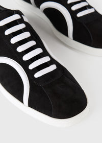 Baskets monogramme en cuir - Black Suede