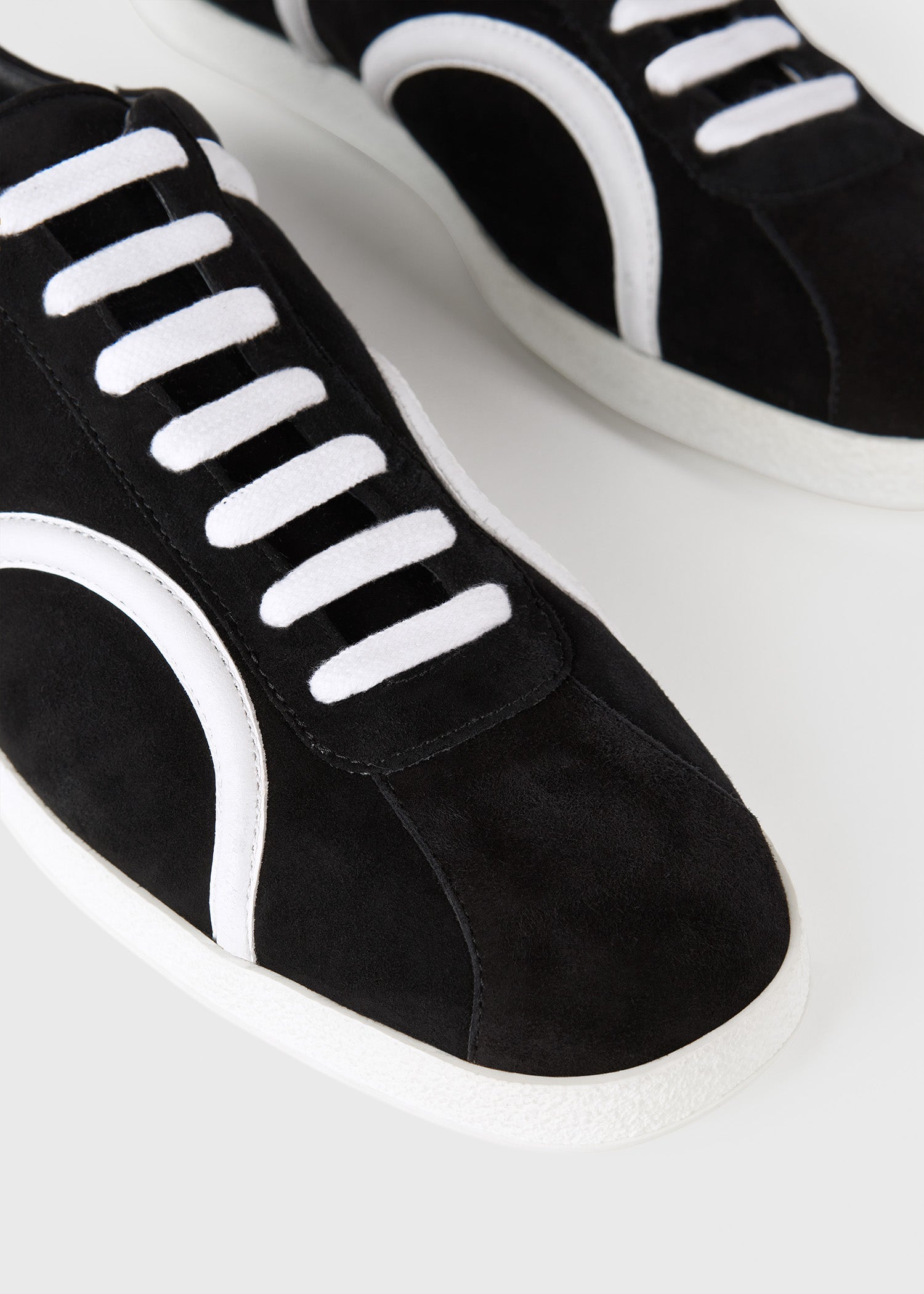 Baskets monogramme en cuir - Black Suede