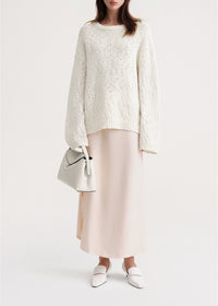 Textured knit jumper - Bright Cream