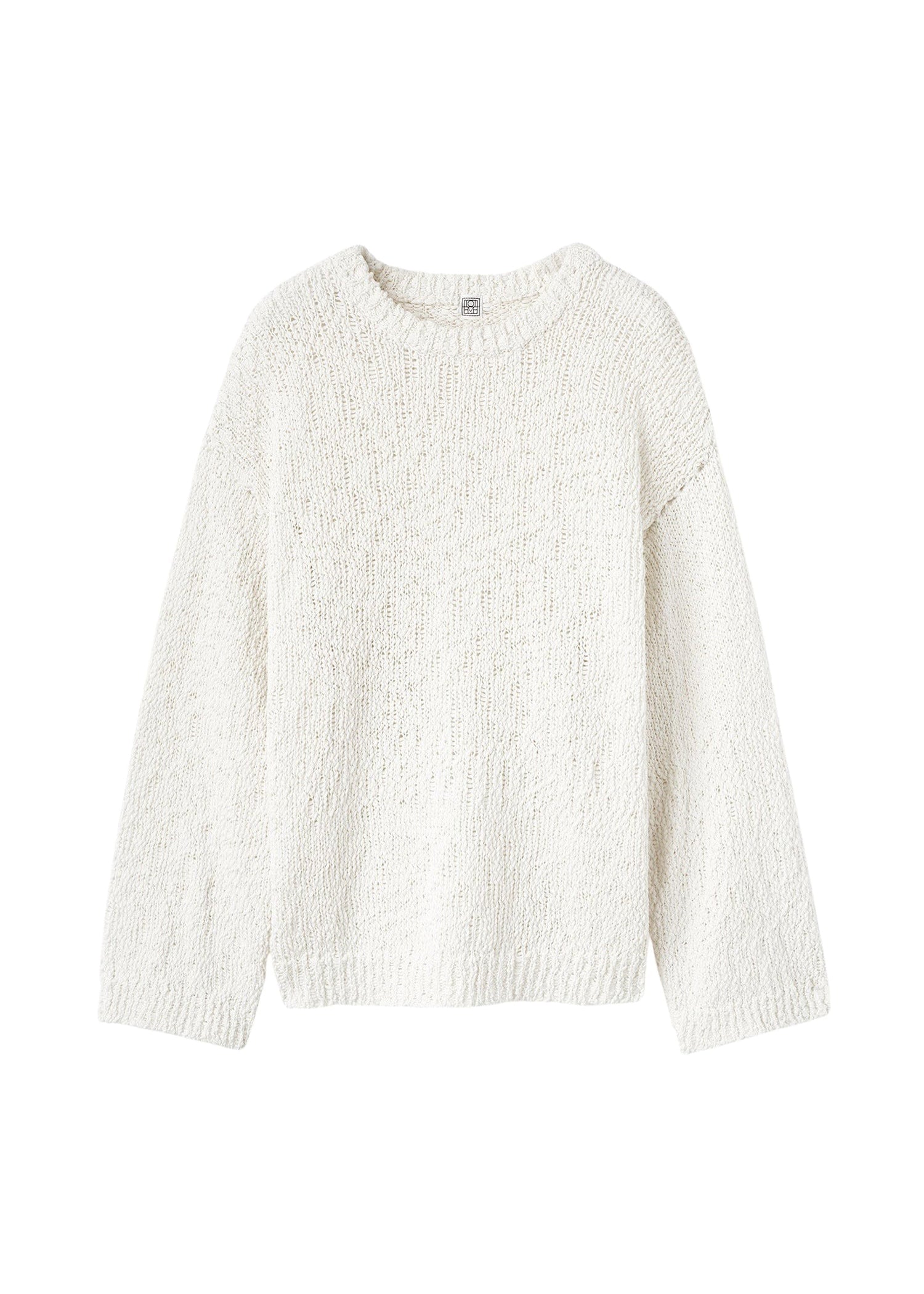Textured knit jumper - Bright Cream