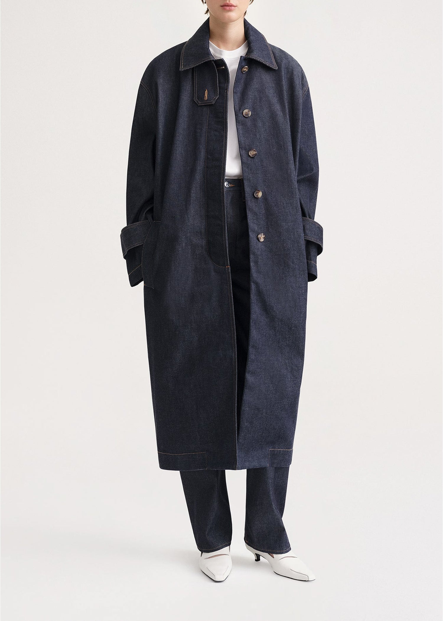 Trench coat oversize en denim - Raw
