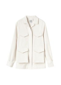 Veste à col cranté avec poches - Ecru