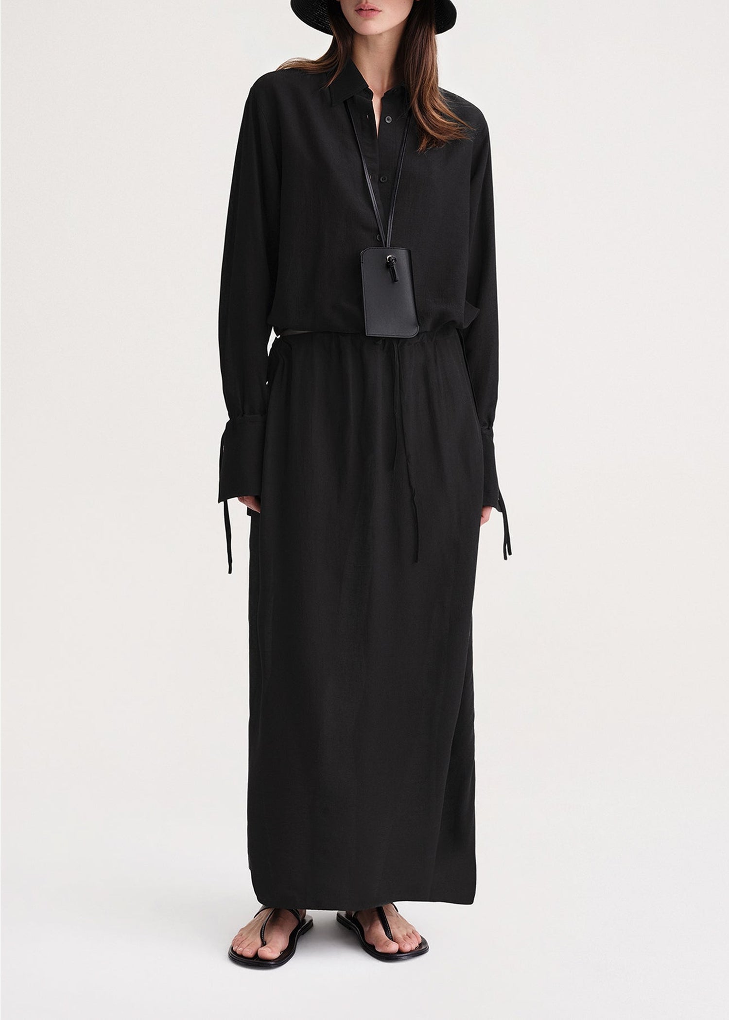 Chemise à cordon de serrage - Black