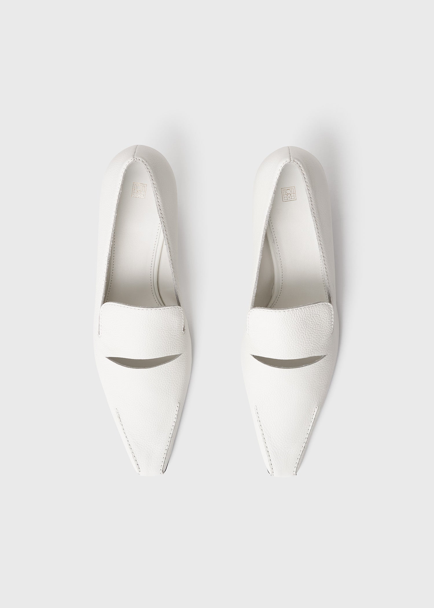 Escarpins à découpes 50 en cuir - Off White