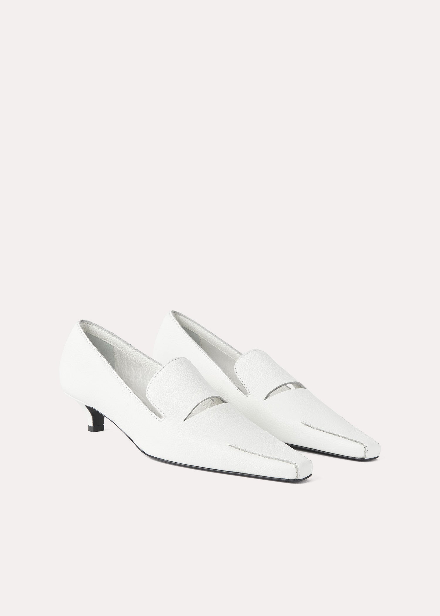 Escarpins à découpes 50 en cuir - Off White