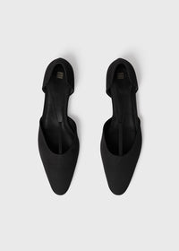 Ballerines plates en soie - Black