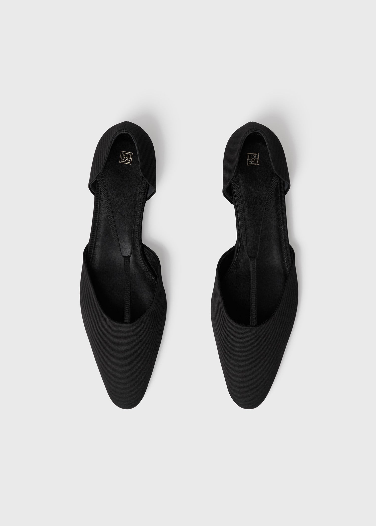Ballerines plates en soie - Black