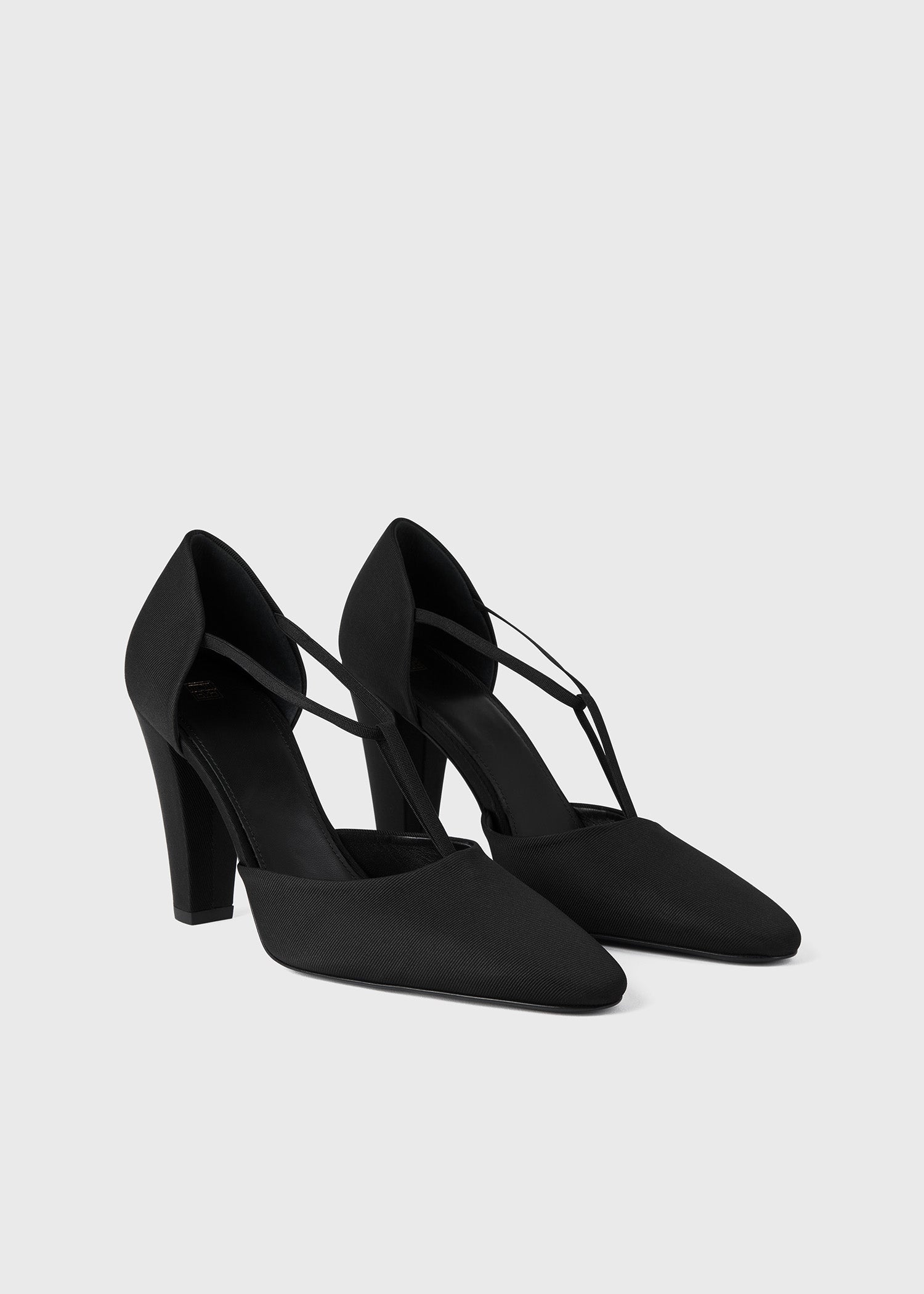 90s silk strappy pumps - Black