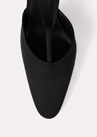 90s silk strappy pumps - Black
