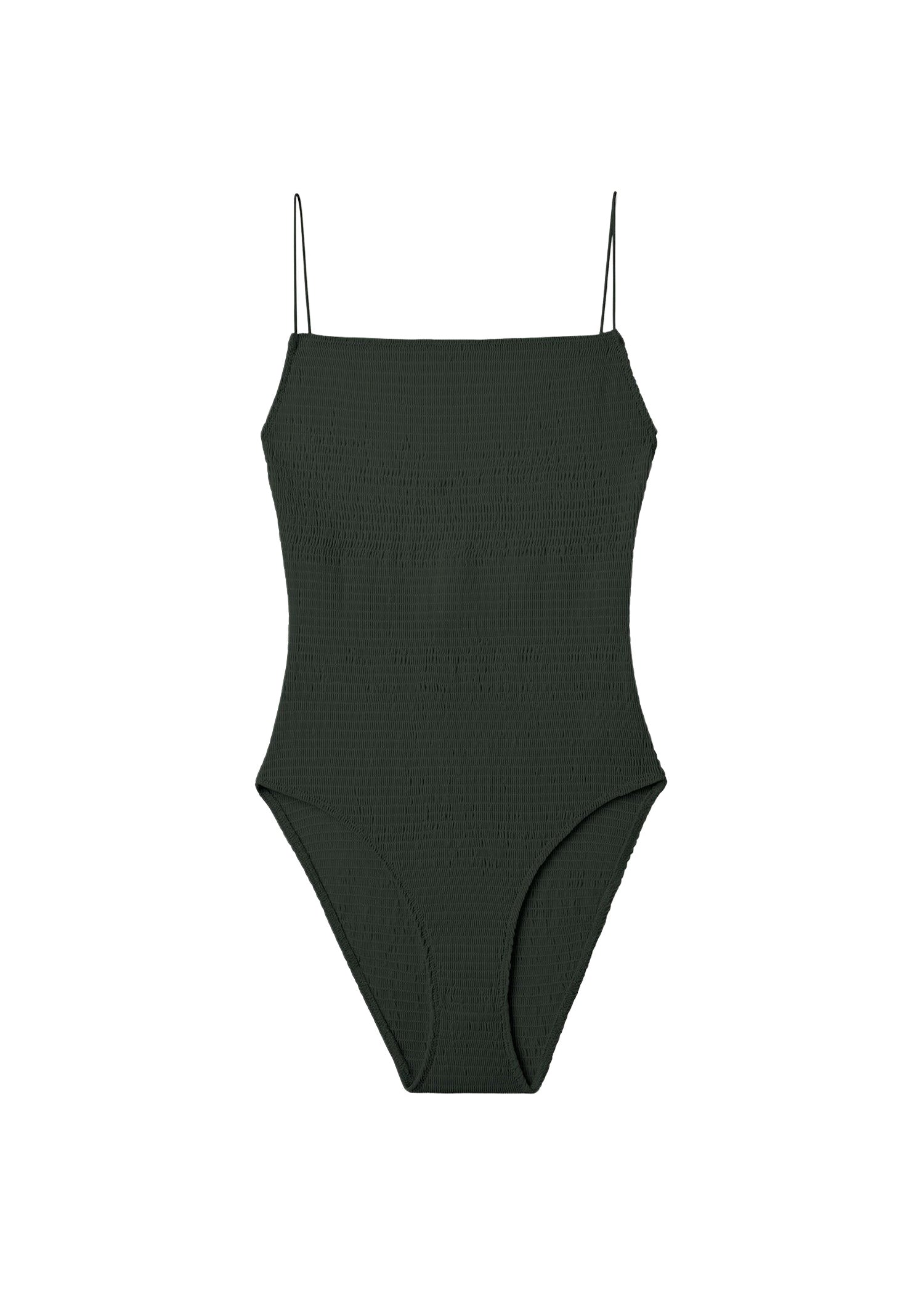 Maillot une pièce smocké - Dark Green