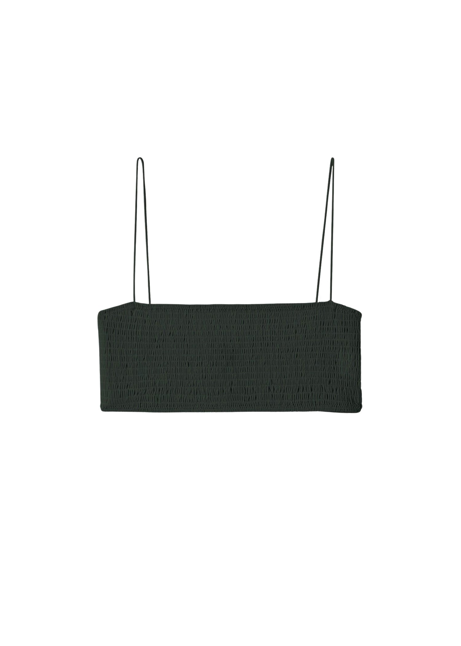 Haut de bikini smocké - Dark Green