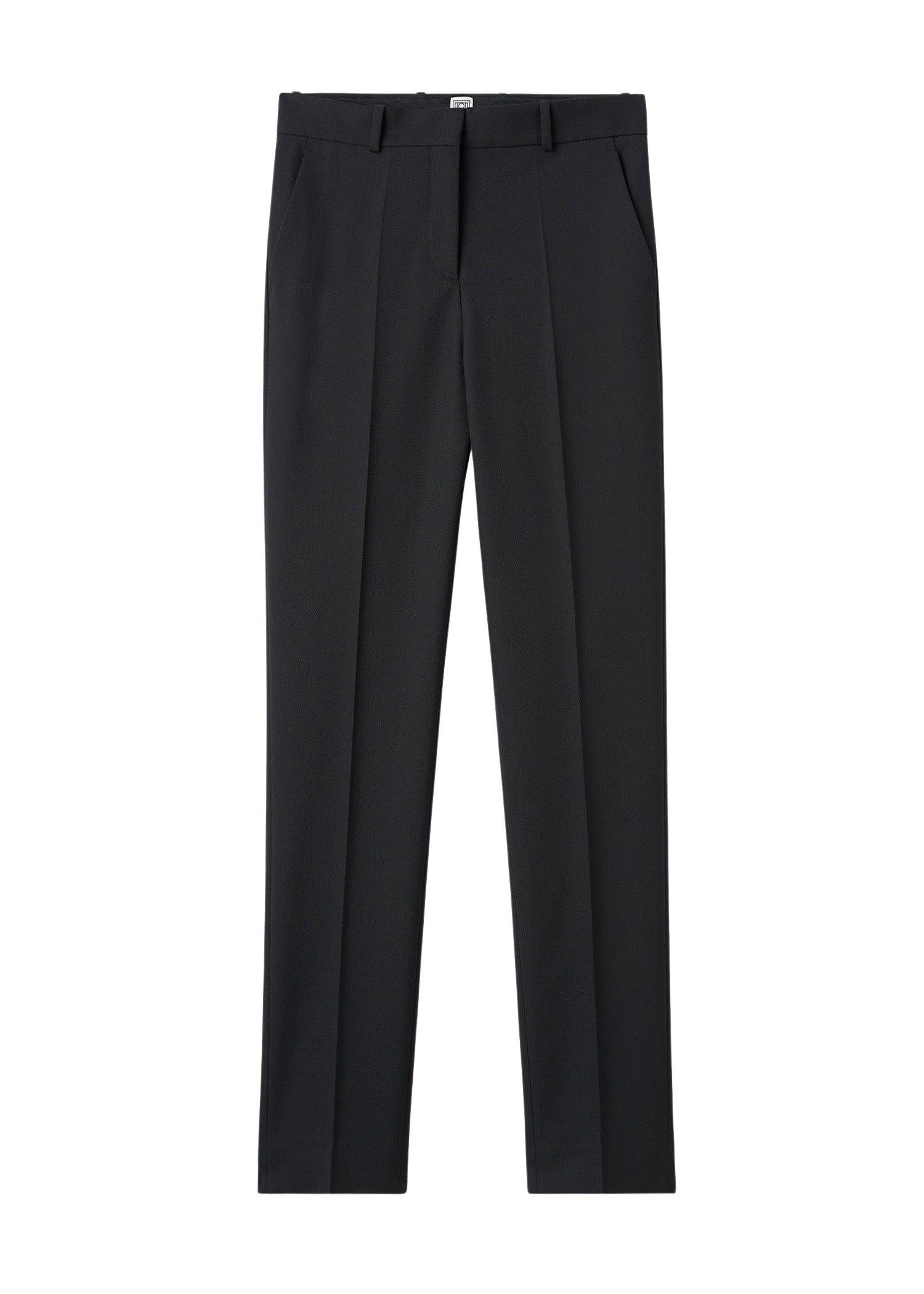 Pantalon slim en laine mélangée - Black