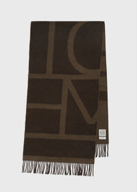 MONOGRAM JACQUARD WOOL SCARF