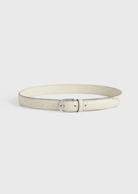 SLIM GRAINED-LEATHER BELT