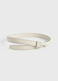 SLIM GRAINED-LEATHER BELT