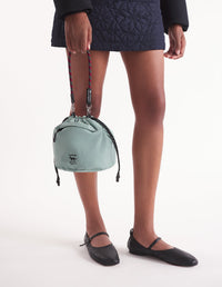 Topology x Maison Kitsune Nylon Pouch Bag - Jet black