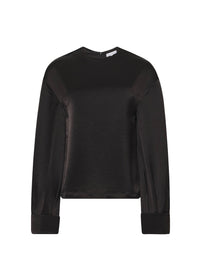 Top with balloon sleeves - Black