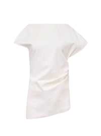 Top drapé asymétrique - Ivory