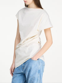 Top drapé asymétrique - Ivory