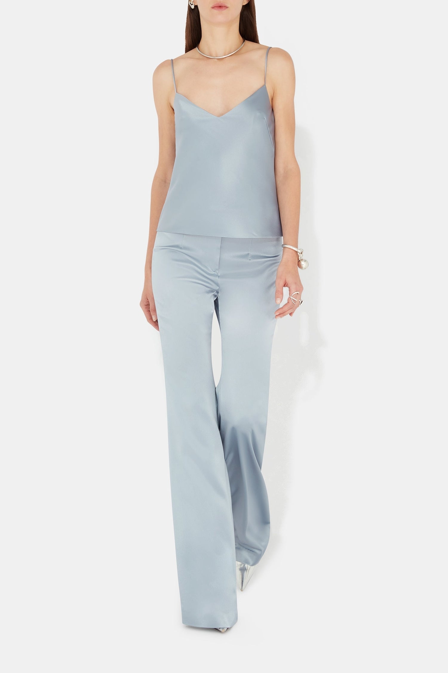 Pantalon Julianne à taille haute - Dove Blue