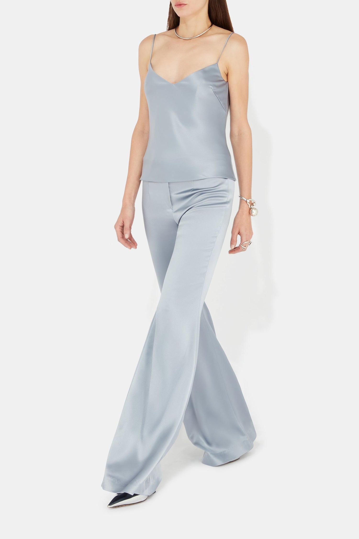 Pantalon Julianne à taille haute - Dove Blue