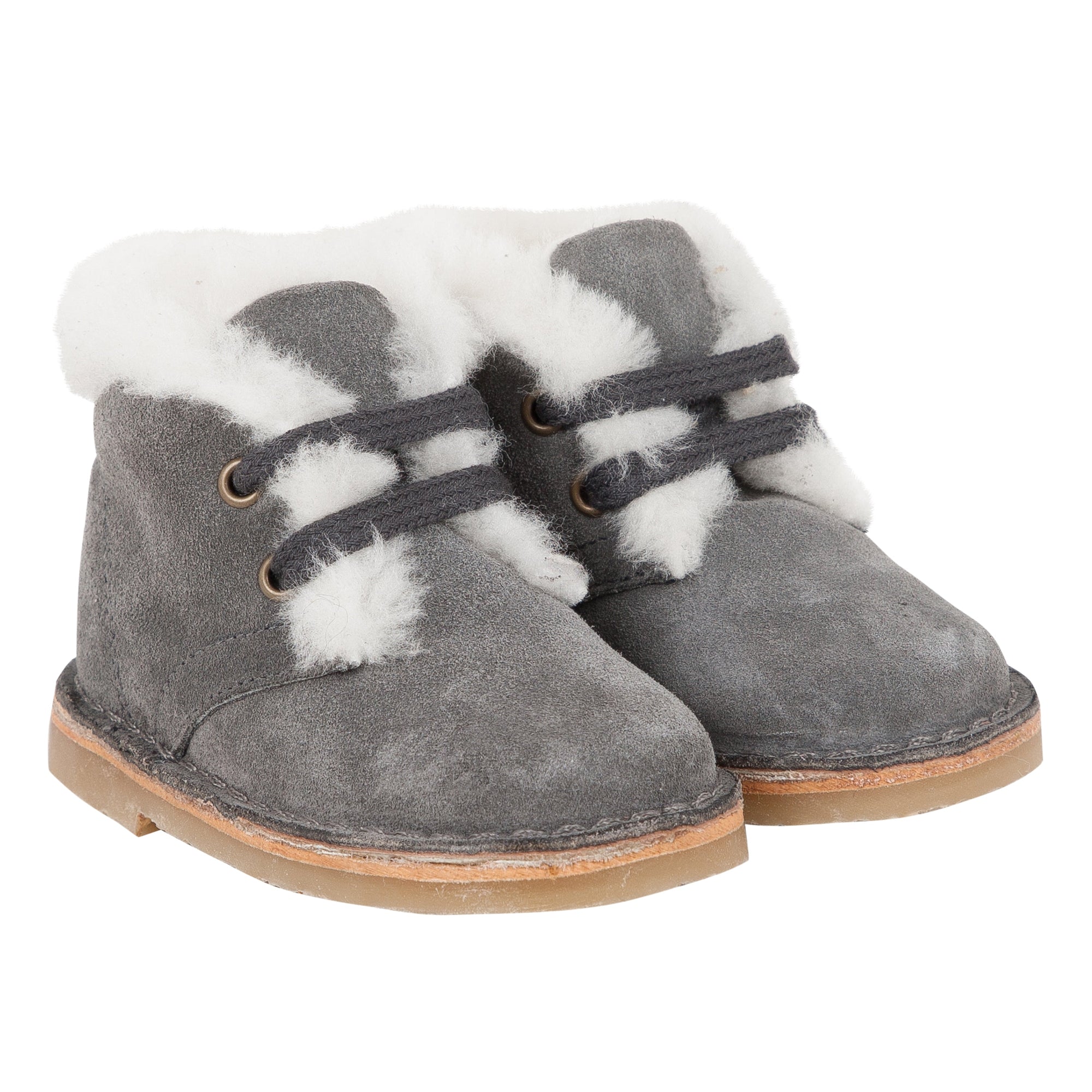 Suede lined boots - Dark mottled grey