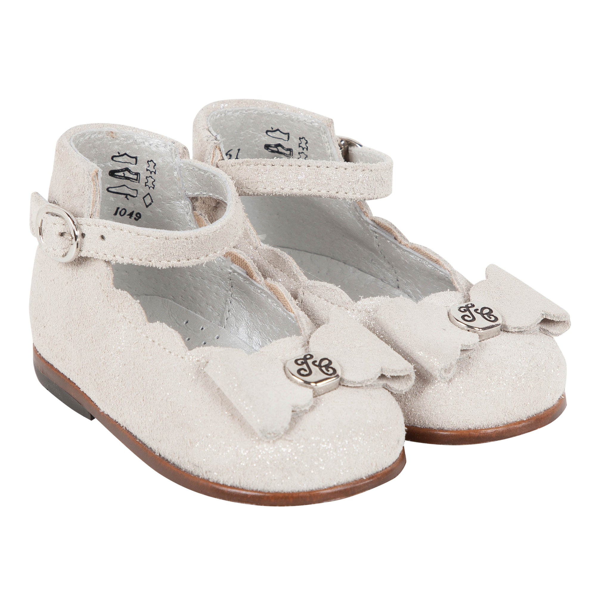 Ballerinas with leather straps - Gold
