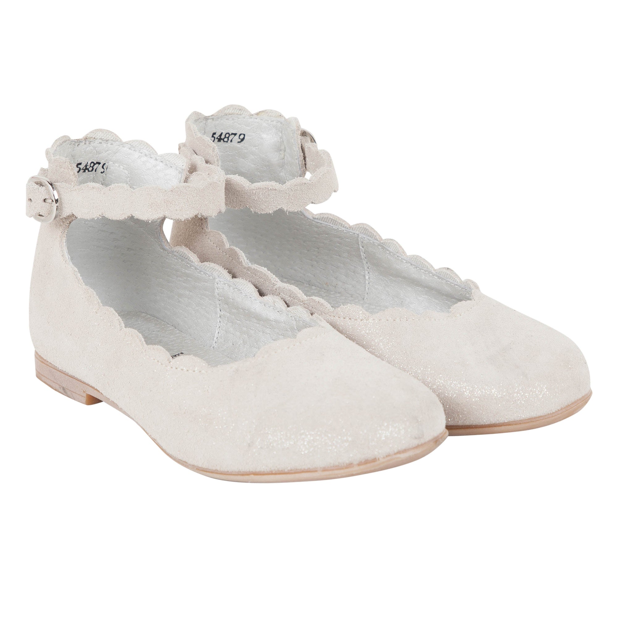 Ballerinas with leather straps - Gold