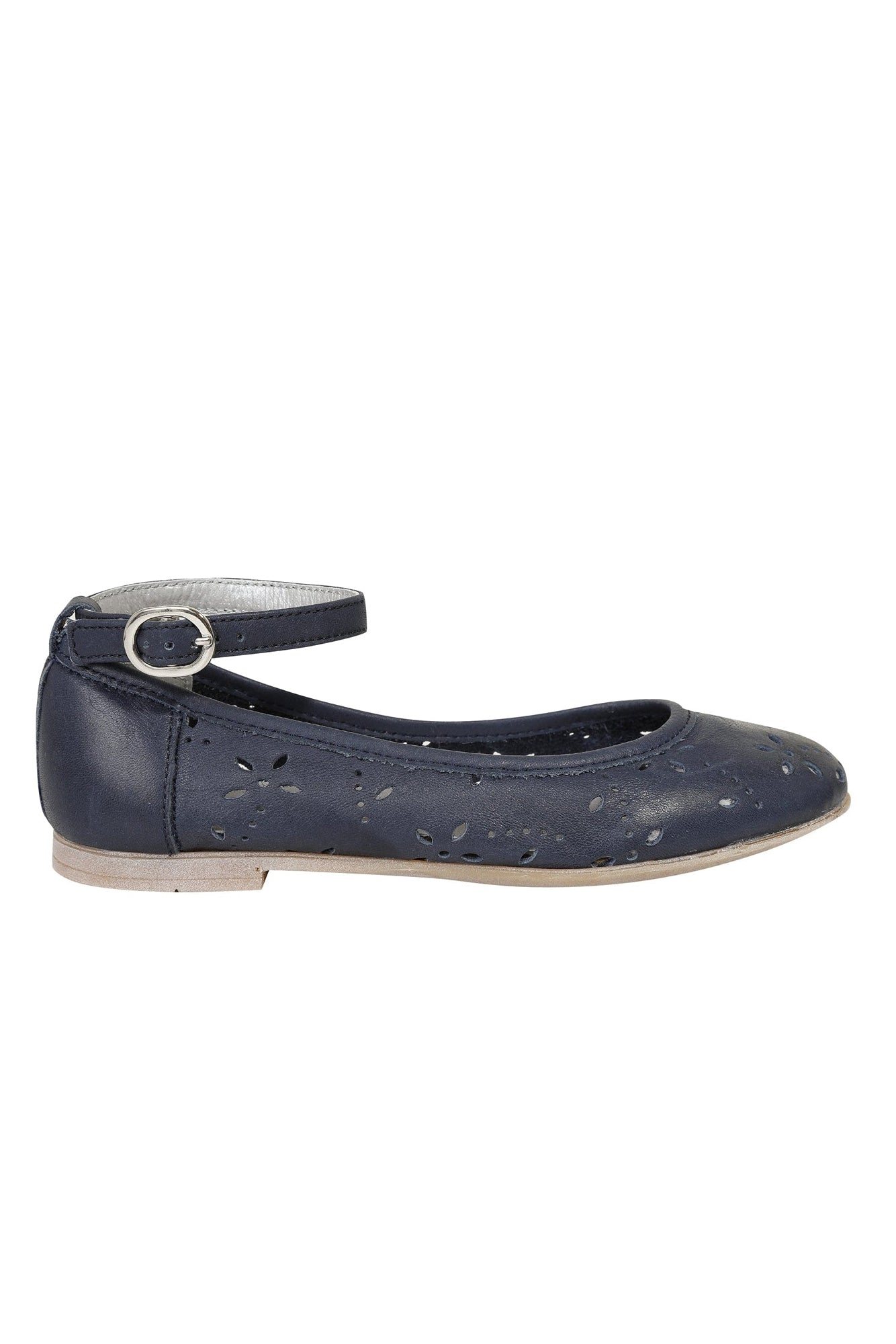 Ballerines à brides en cuir - Marine