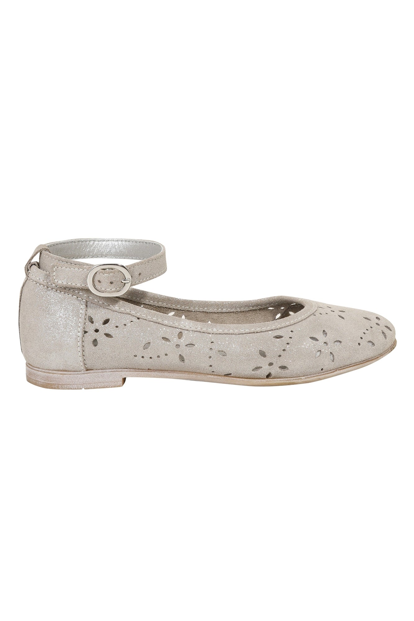 Ballerines à brides en cuir - Or