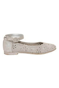 Ballerinas with leather straps - Gold