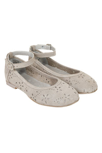 Ballerinas with leather straps - Gold
