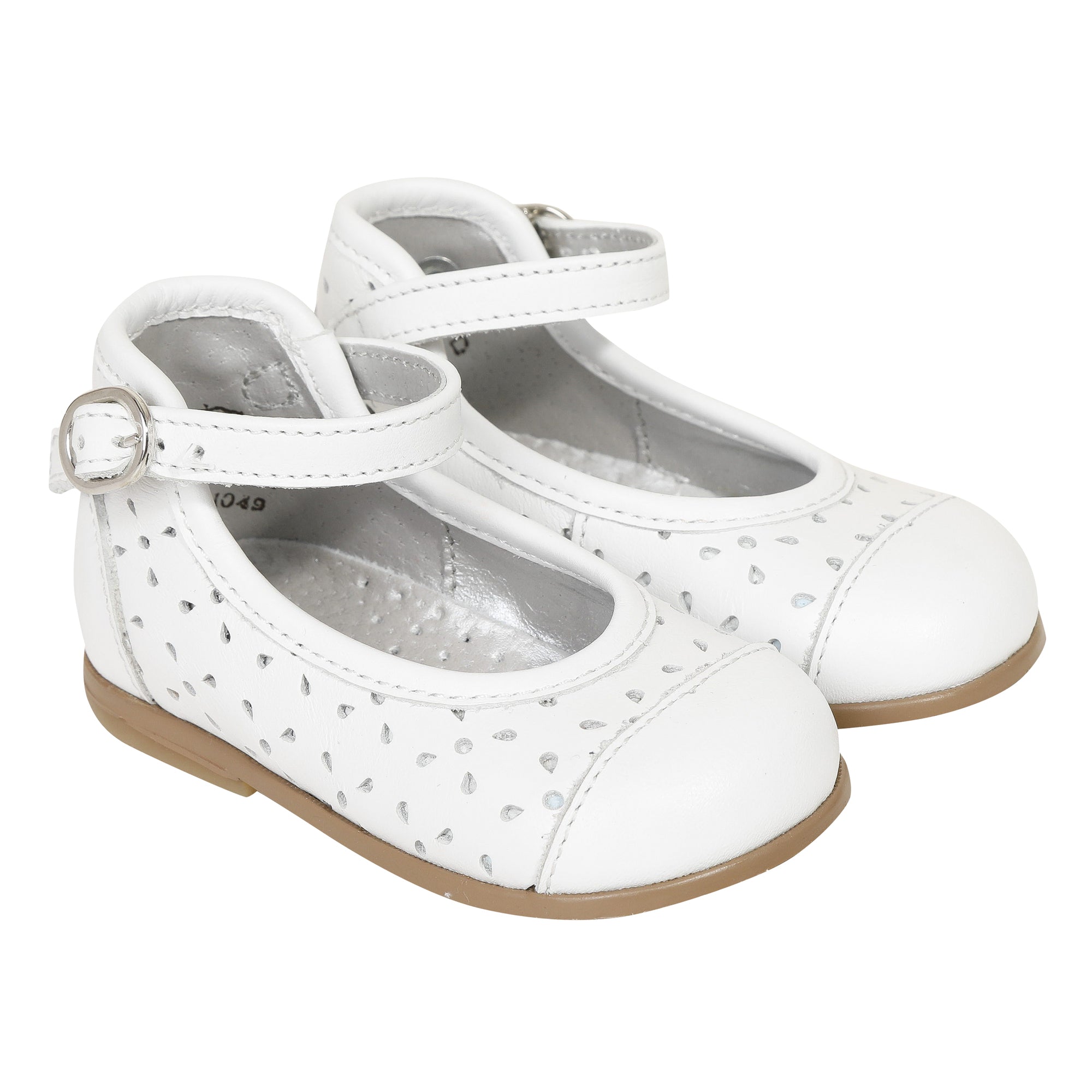 Ballerines à brides en cuir - Blanc
