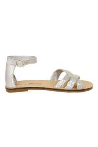 Leather strappy sandals - Gold
