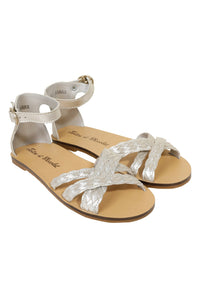 Leather strappy sandals - Gold