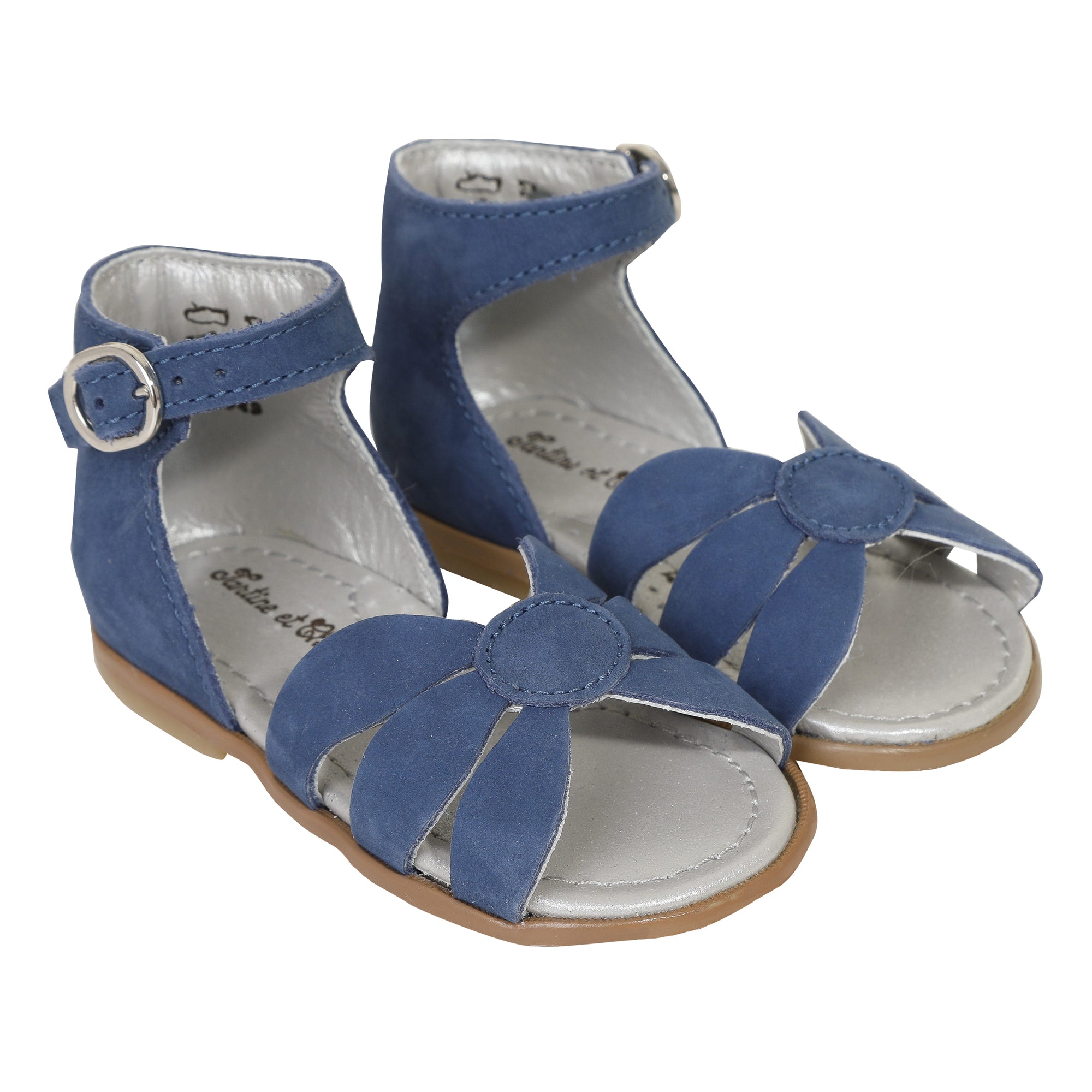Sandales en cuir - Bleuet