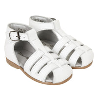 Sandales en cuir semi-ouvertes - Blanc