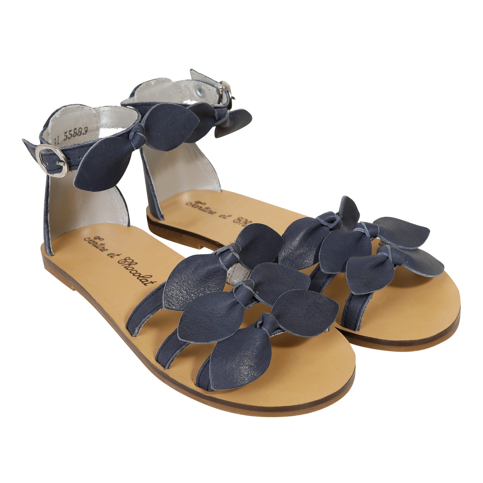 Sandales à nœud - Marine