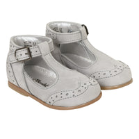 Semi-open leather Derbies - Grey
