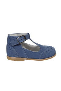 Semi-open-toe Derbies - Cornflower
