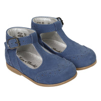 Semi-open-toe Derbies - Cornflower